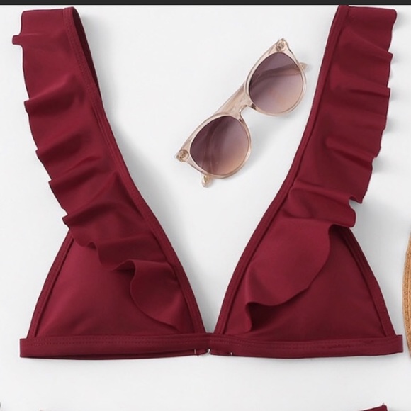 LAST BLAST‼️💋 Sexy wine colored ruffle bikini - Picture 5 of 8